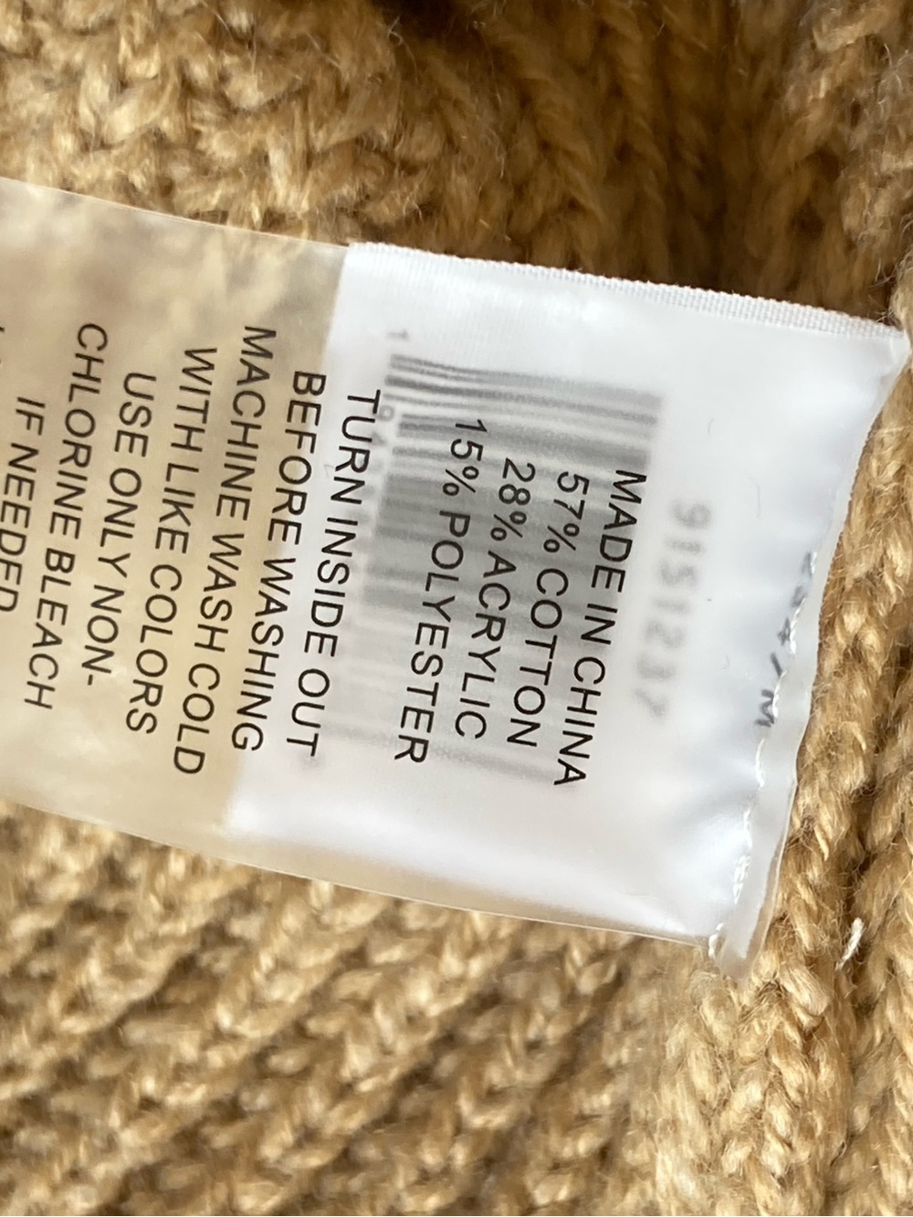 Vince Camuto  Knit Sweater with Collar size Medium Camel - Picture 7 of 9